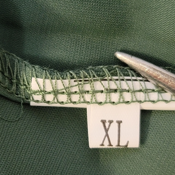 Solid Green Knotted  Sexy Sleeveless Bodycon V Neck Cami Dress, Size XL - Picture 11 of 12